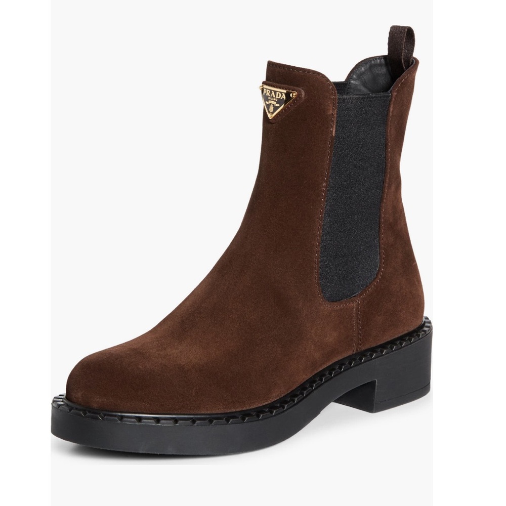 NWT Prada Chocolate Chelsea boots